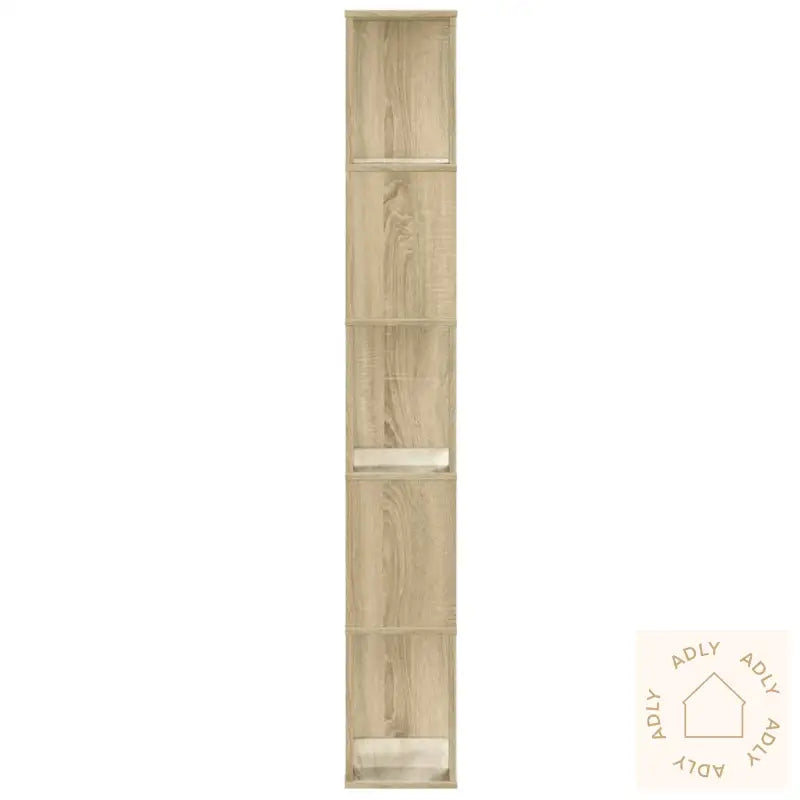 Bokhylle 5 Etasjer Sonoma Eik 45X23,5X162,5 Cm Konstruert Tre