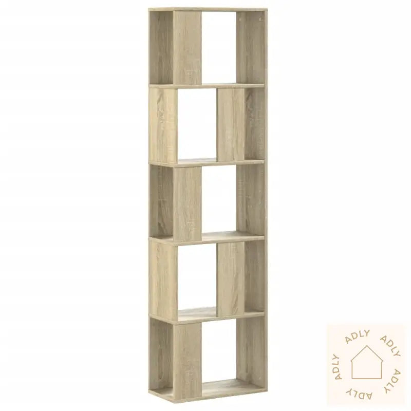 Bokhylle 5 Etasjer Sonoma Eik 45X23,5X162,5 Cm Konstruert Tre