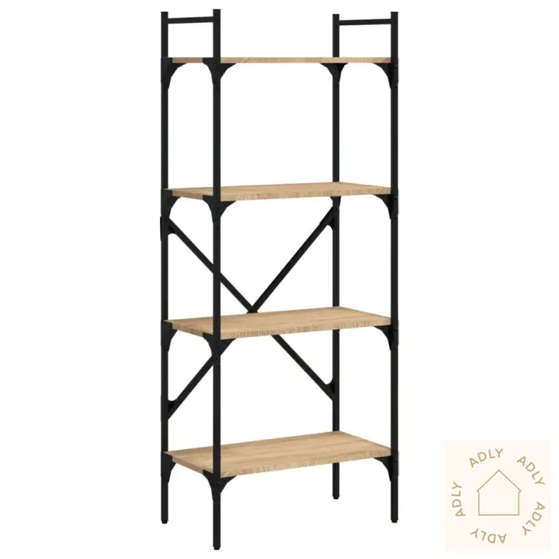 Bokhylle 5 Etasjer Sonoma Eik 56X31,5X138,5 Cm Konstruert Tre