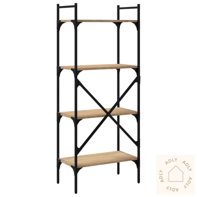 Bokhylle 5 Etasjer Sonoma Eik 56X31,5X138,5 Cm Konstruert Tre