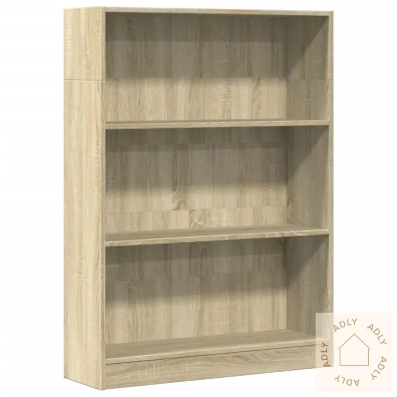 Bokhylle Sonoma Eik 80X24X109 Cm Konstruert Tre