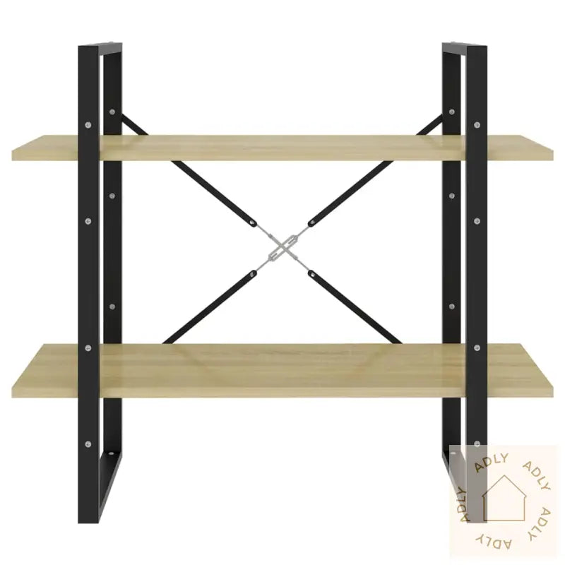 Bokhylle 2 Nivåer Sonoma Eik 80X30X70 Cm Konstruert Tre