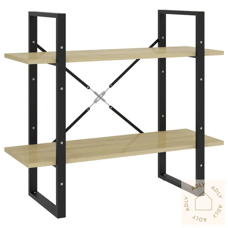 Bokhylle 2 Nivåer Sonoma Eik 80X30X70 Cm Konstruert Tre
