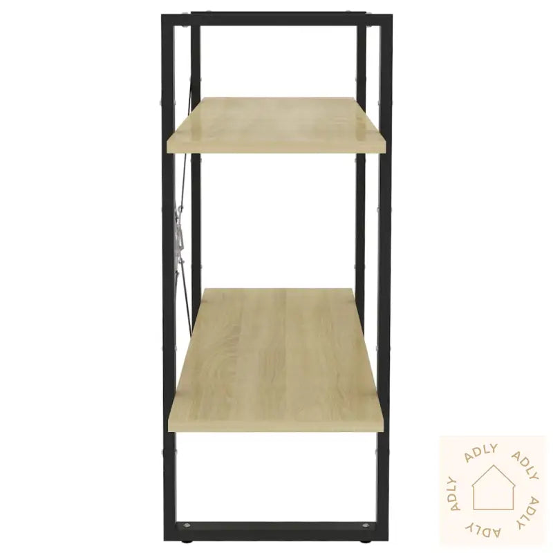 Bokhylle 2 Nivåer Sonoma Eik 80X30X70 Cm Konstruert Tre