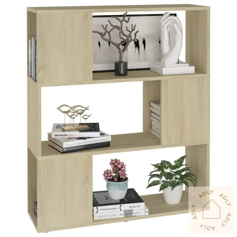 Bokhylle/Romdeler Sonoma Eik 80X24X94 Cm Konstruert Tre