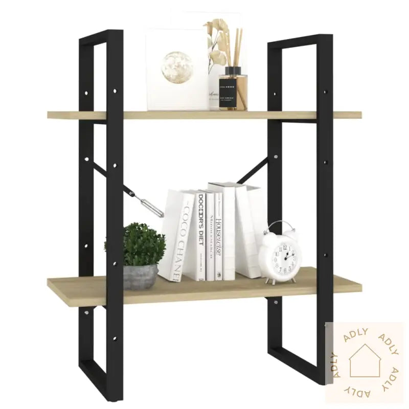 Bokhylle 2 Nivåer Sonoma Eik 60X30X70 Cm Konstruert Tre