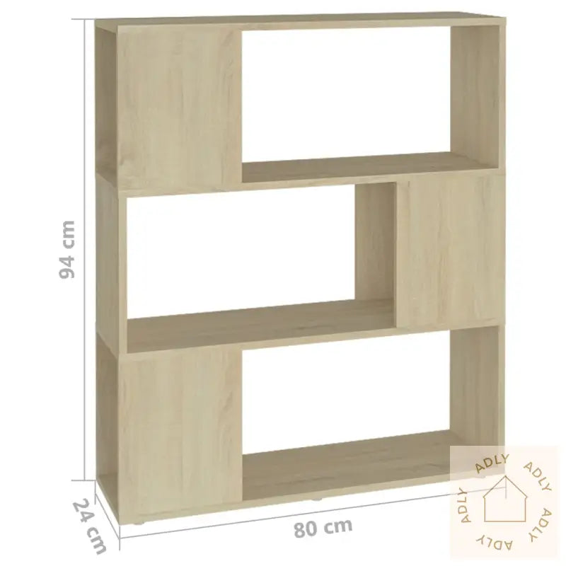 Bokhylle/Romdeler Sonoma Eik 80X24X94 Cm Konstruert Tre