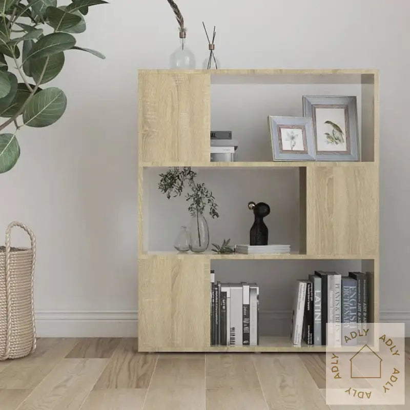 Bokhylle/Romdeler Sonoma Eik 80X24X94 Cm Konstruert Tre