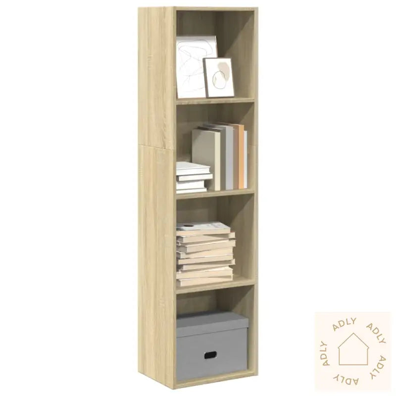 Bokhylle Sonoma Eik 40X30X152 Cm Konstruert Tre