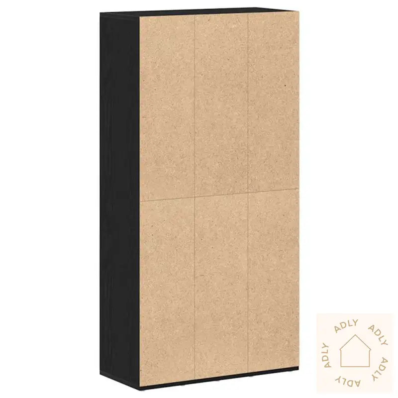Bokhylle Svart Eik 66X30X130 Cm Konstruert Tre