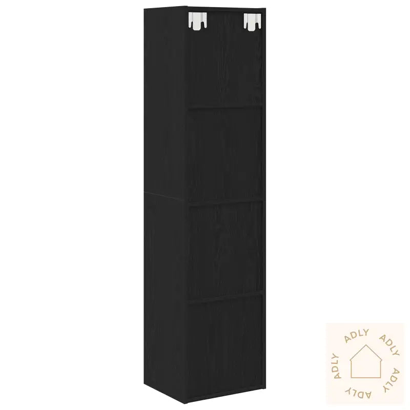 Bokhylle Svart Eik 36X30X143 Cm Konstruert Tre