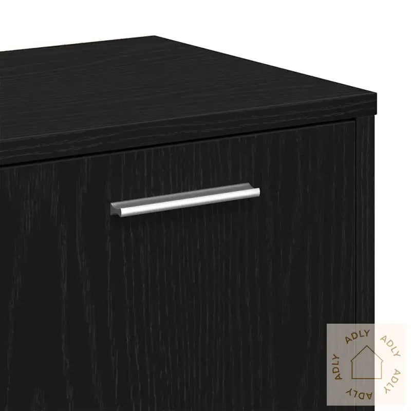 Bokhylle Svart Eik 90X28X90 Cm Konstruert Tre