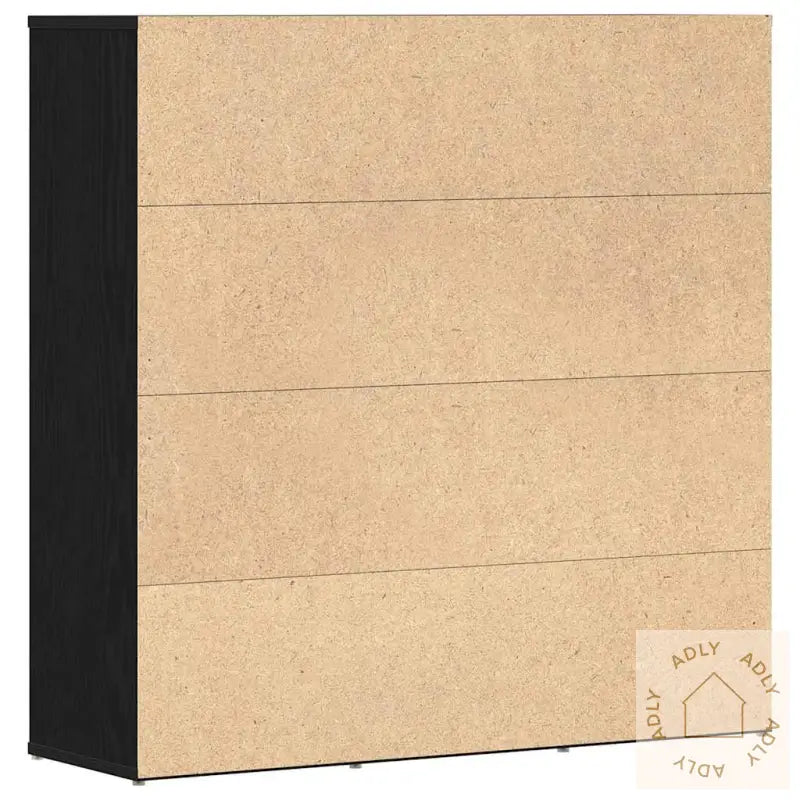Bokhylle Svart Eik 90X28X90 Cm Konstruert Tre