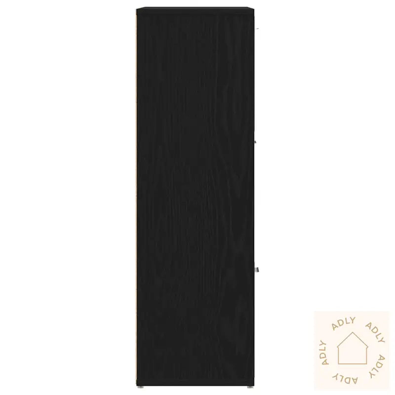 Bokhylle Svart Eik 90X28X90 Cm Konstruert Tre