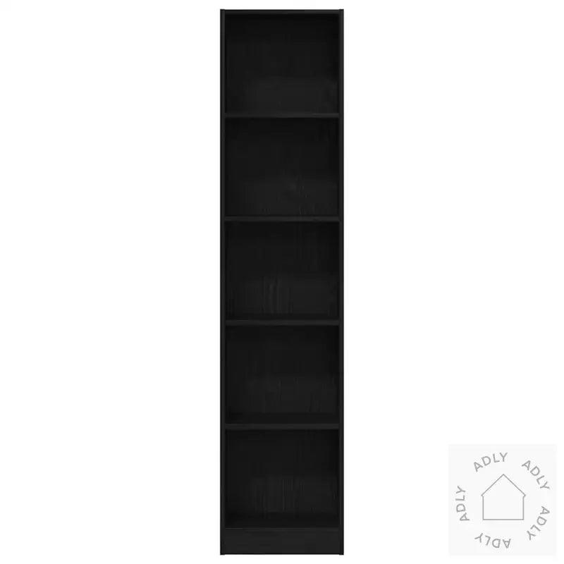 Bokhylle Svart Eik 40X24X176 Cm Konstruert Tre