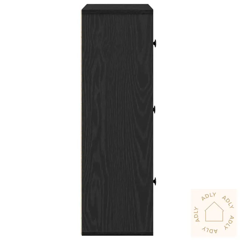 Bokhylle Svart Eik 60X24X76,5 Cm Konstruert Tre
