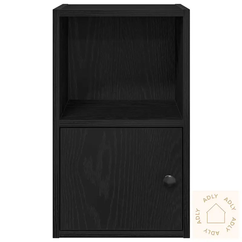 Bokhylle Svart Eik 31X24X52 Cm Konstruert Tre