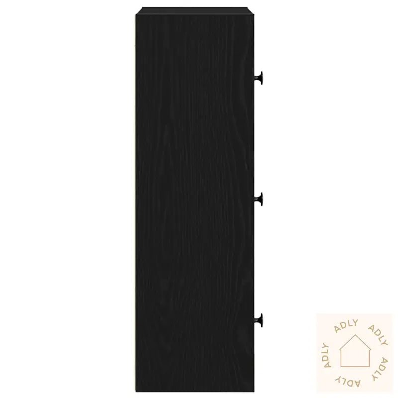 Bokhylle Svart Eik 40X24X77 Cm Konstruert Tre