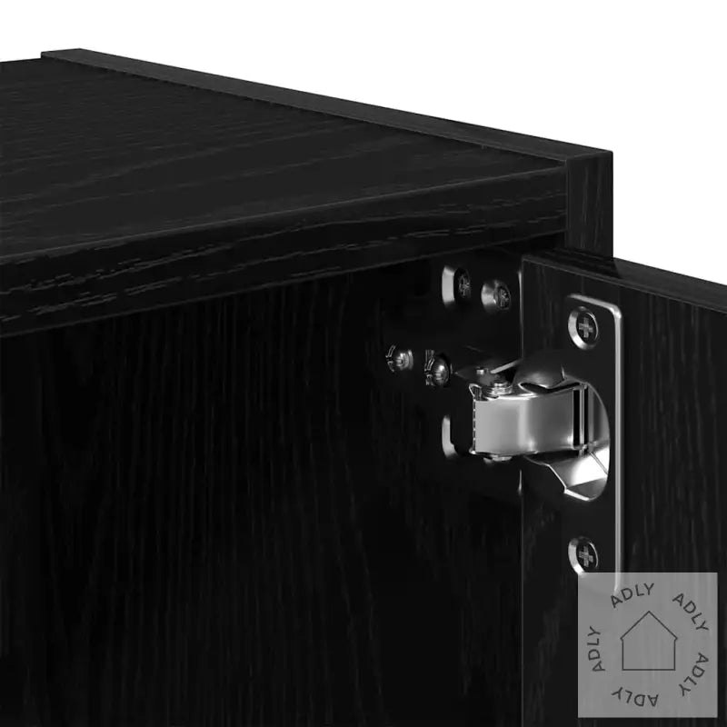 Bokhylle Svart Eik 40X24X77 Cm Konstruert Tre