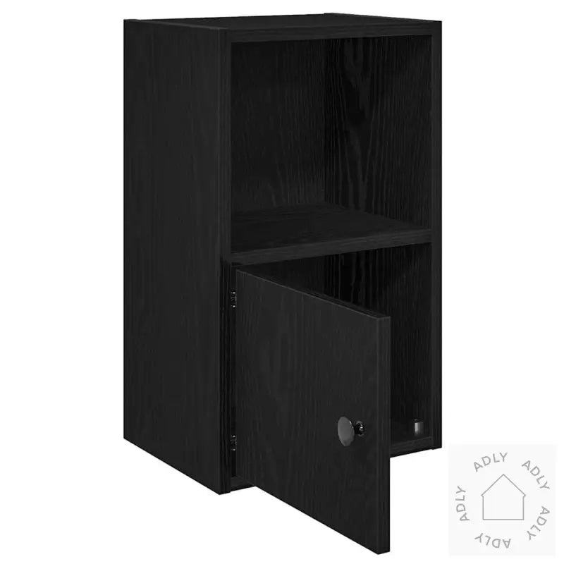 Bokhylle Svart Eik 31X24X52 Cm Konstruert Tre