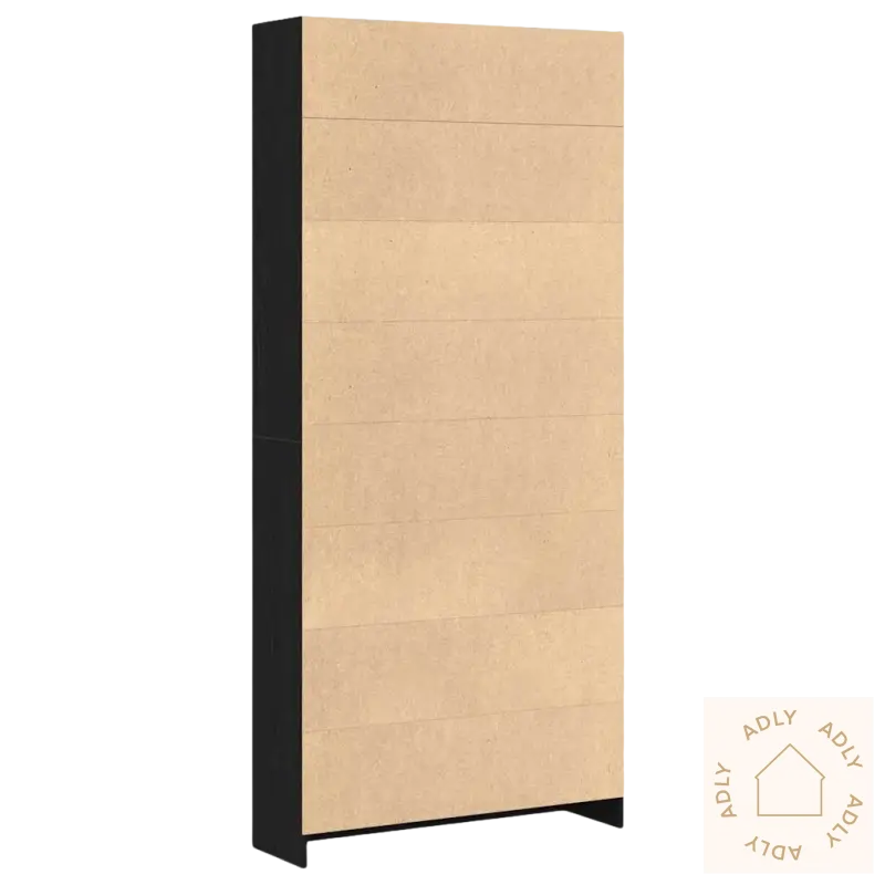 Tall svart eik dresser med to-tonet design for bøkene dine laget av slitesterkt materiale