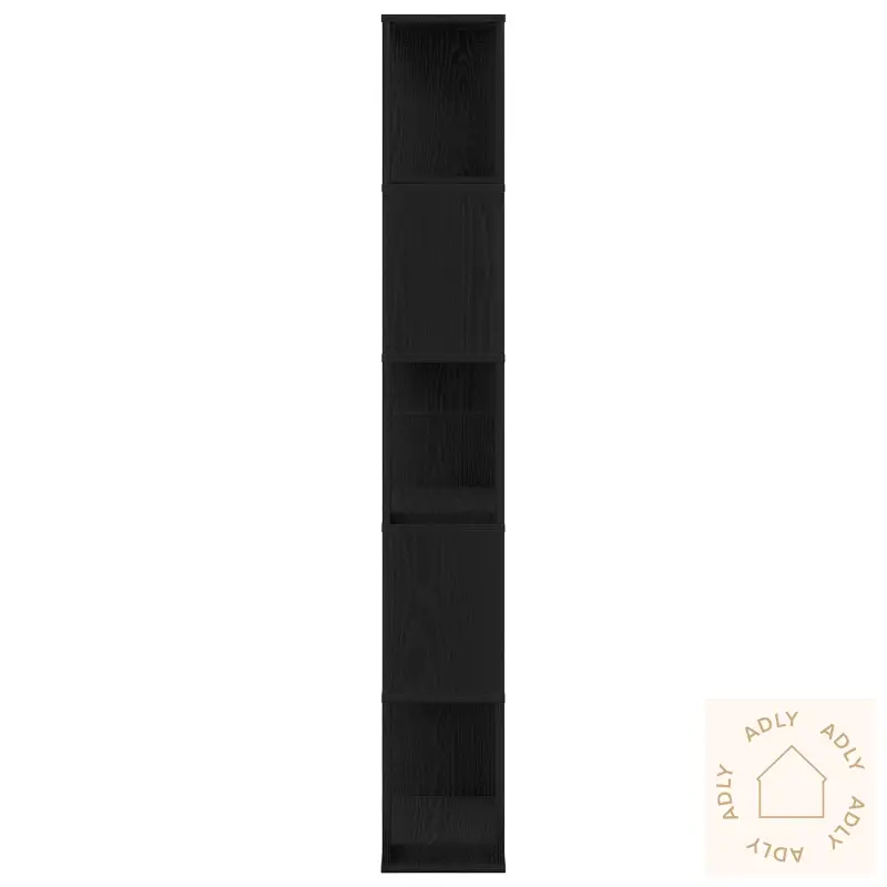 Bokhylle 5-Lags Svart Eik 45X23,5X162,5 Cm Konstruert Tre