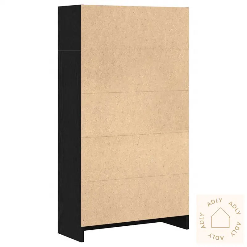 Bokhylle Svart Eik 60X24X109 Cm Konstruert Tre