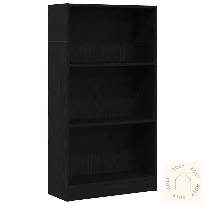 Bokhylle Svart Eik 60X24X109 Cm Konstruert Tre