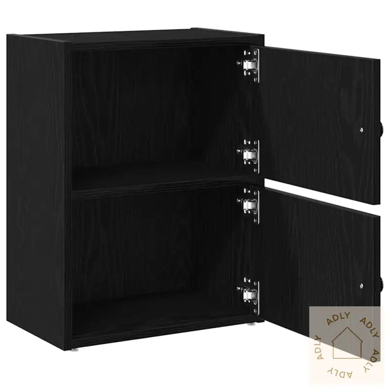 Bokhylle Svart Eik 40X24X52 Cm Konstruert Tre