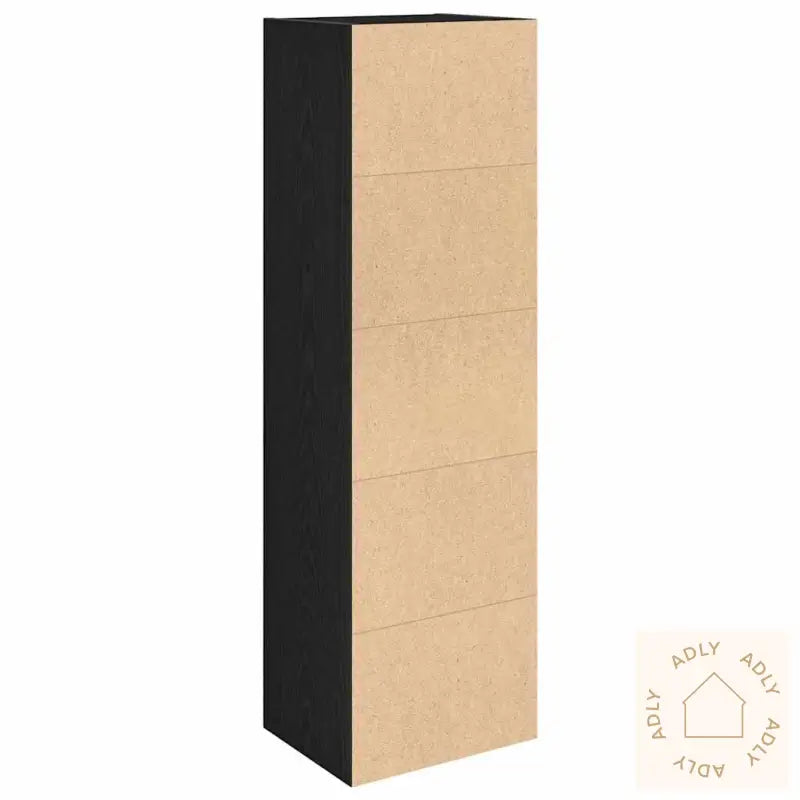 Bokhylle Svart Eik 31X24X102 Cm Konstruert Tre