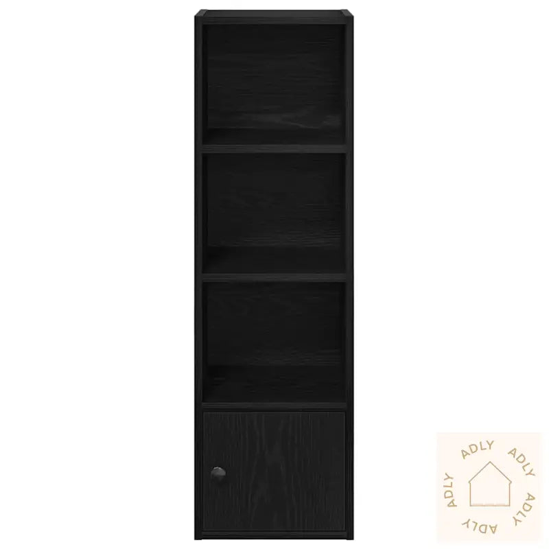 Bokhylle Svart Eik 31X24X102 Cm Konstruert Tre