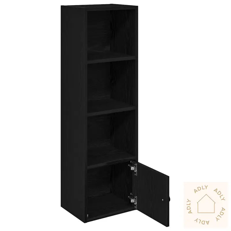 Bokhylle Svart Eik 31X24X102 Cm Konstruert Tre