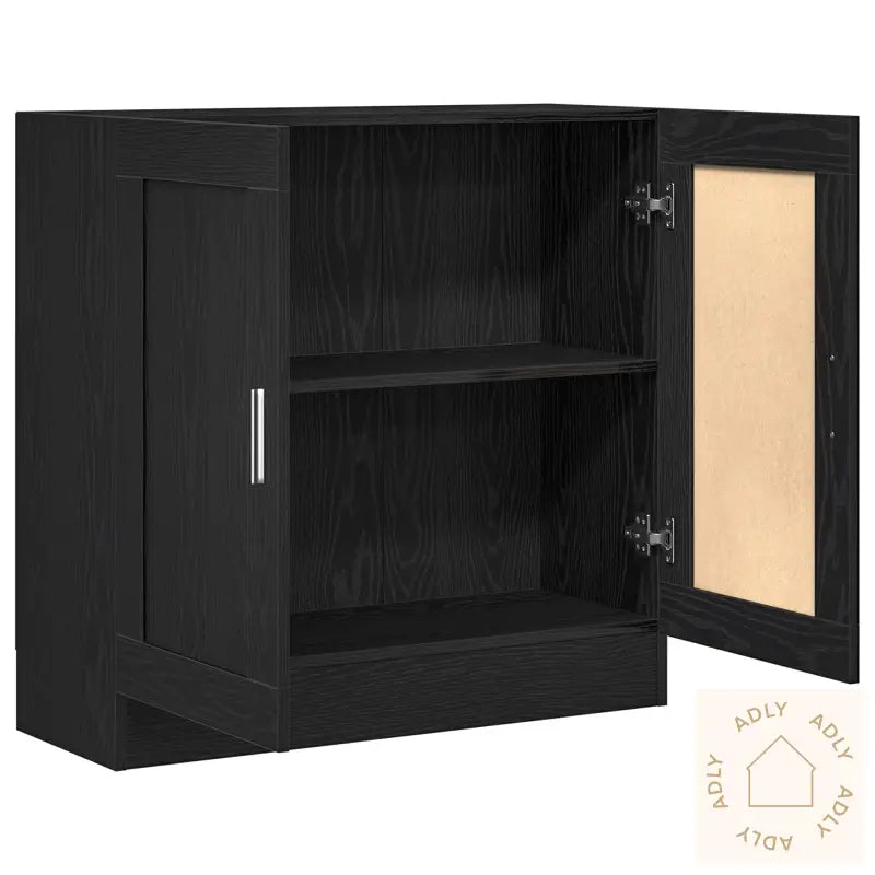 Bokhylle I Svart Eik 82,5X30,5X80 Cm, Laget Av Konstruert Tre