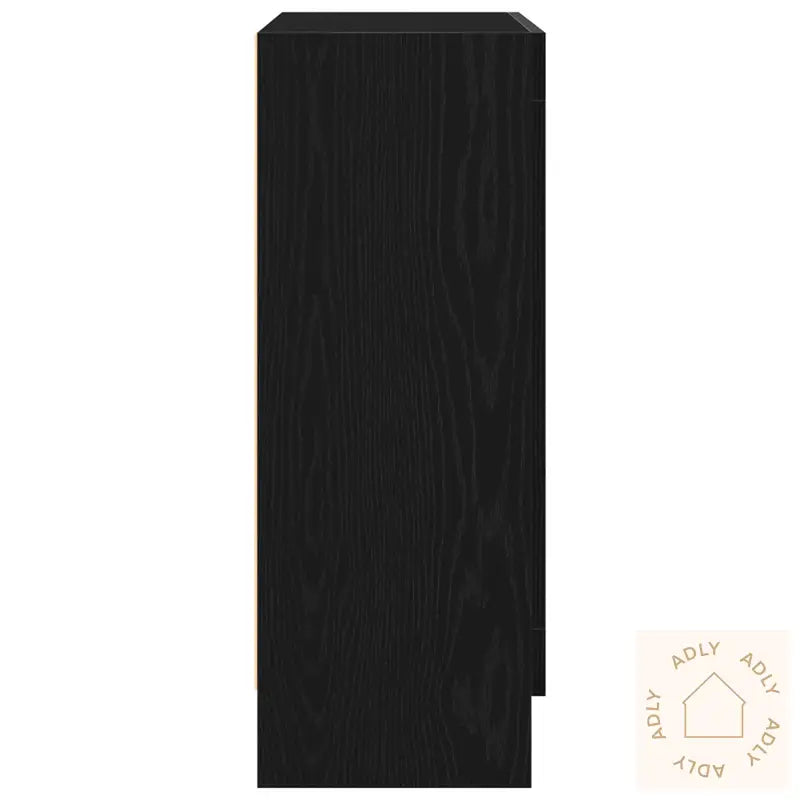 Bokhylle I Svart Eik 82,5X30,5X80 Cm, Laget Av Konstruert Tre