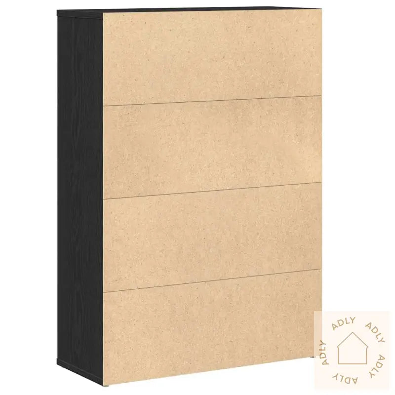 Bokhylle Svart Eik 60X24X85 Cm Konstruert Tre