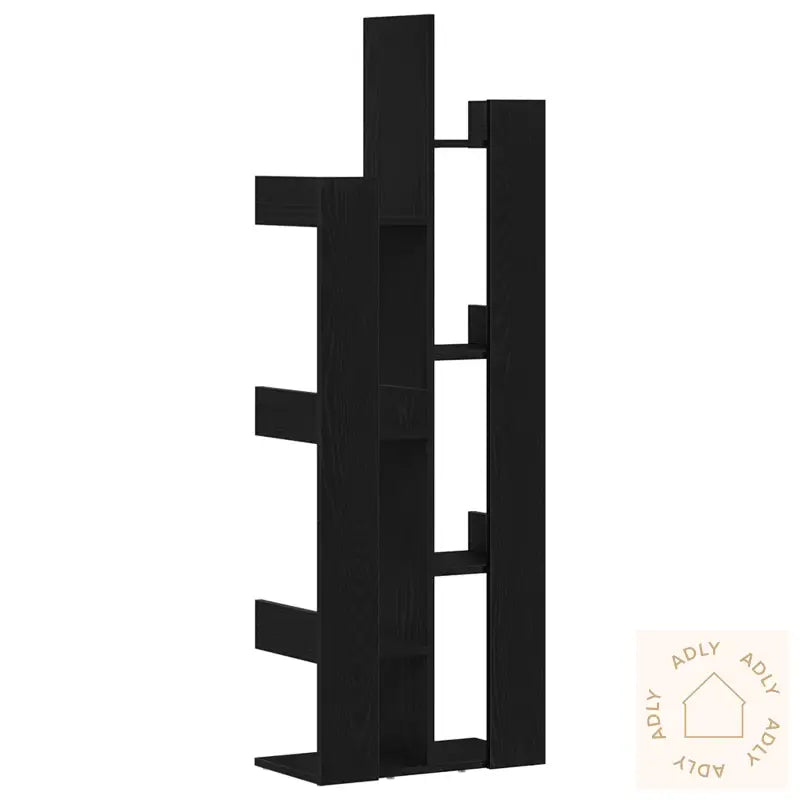 Bokhylle Svart Eik 48X25,5X140 Cm Ingeniørtre