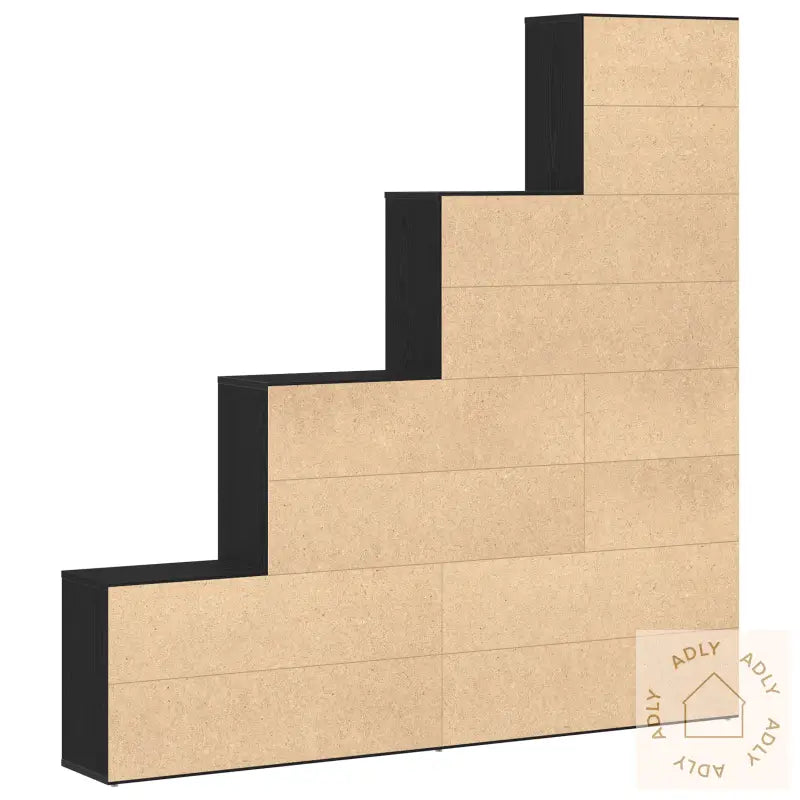 Bokhylle/Romdeler Svart Eik 155X24X160Cm Konstruert Tre