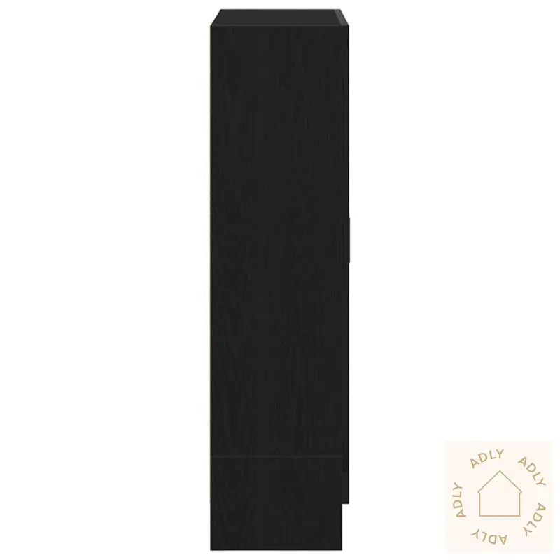 Bokhylle Svart Eik 82,5X30,5X115 Cm Konstruert Tre