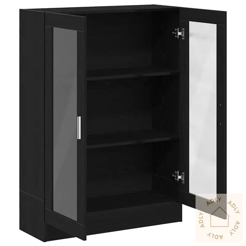 Bokhylle Svart Eik 82,5X30,5X115 Cm Konstruert Tre