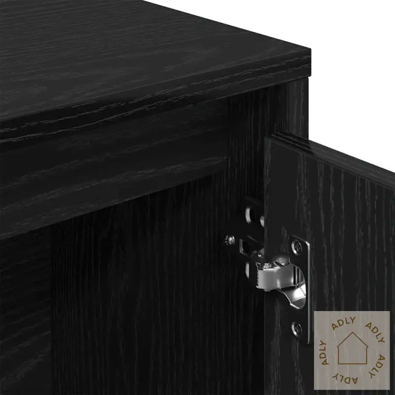 Bokhylle Svart Eik 89X24X101,5 Cm Konstruert Tre
