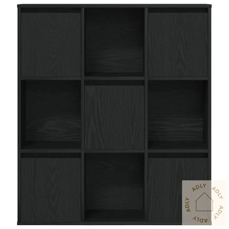 Bokhylle Svart Eik 89X24X101,5 Cm Konstruert Tre