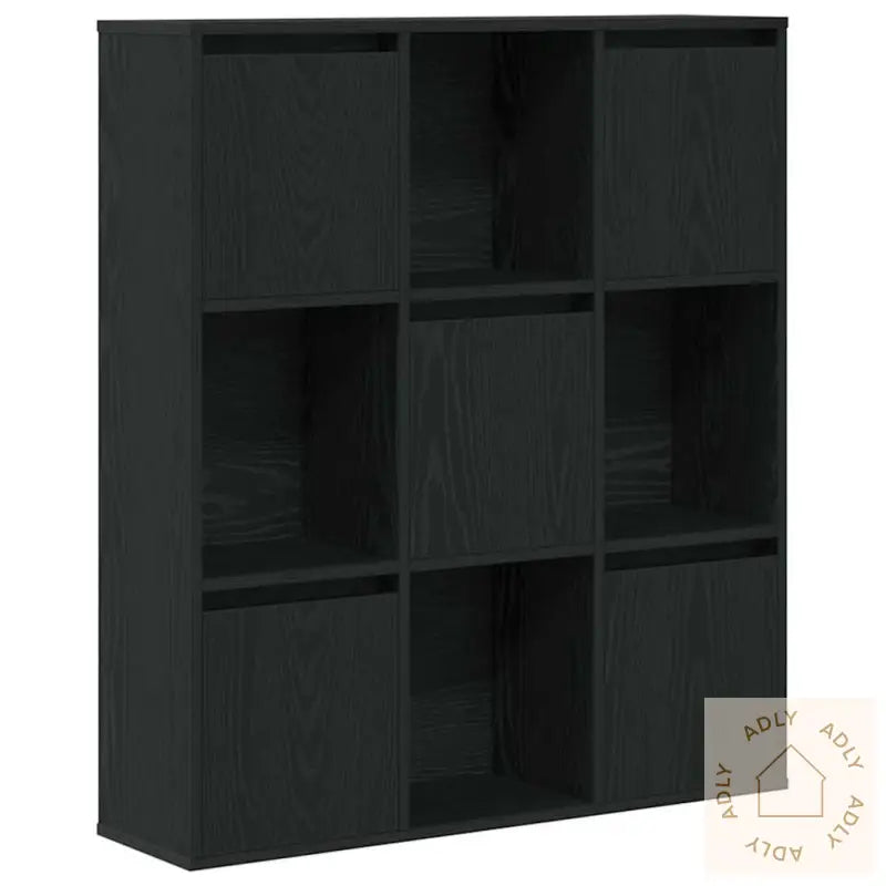 Bokhylle Svart Eik 89X24X101,5 Cm Konstruert Tre