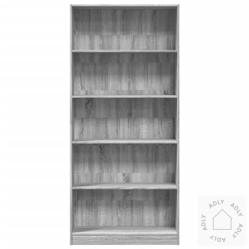 Bokhylle Grå Sonoma 80X24X176 Cm Konstruert Tre