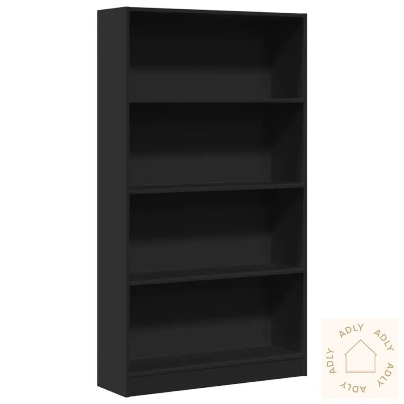 Bokhylle Svart 80X24X143 Cm Konstruert Tre