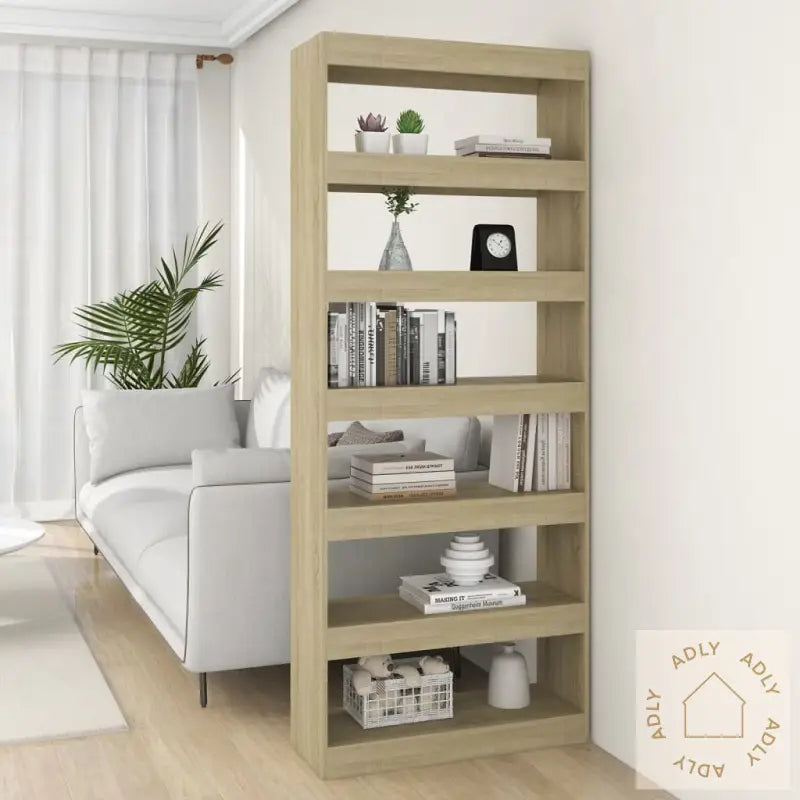 Bokhylle/Romdeler Sonoma Eik 80X30X198 Cm Konstruert Tre