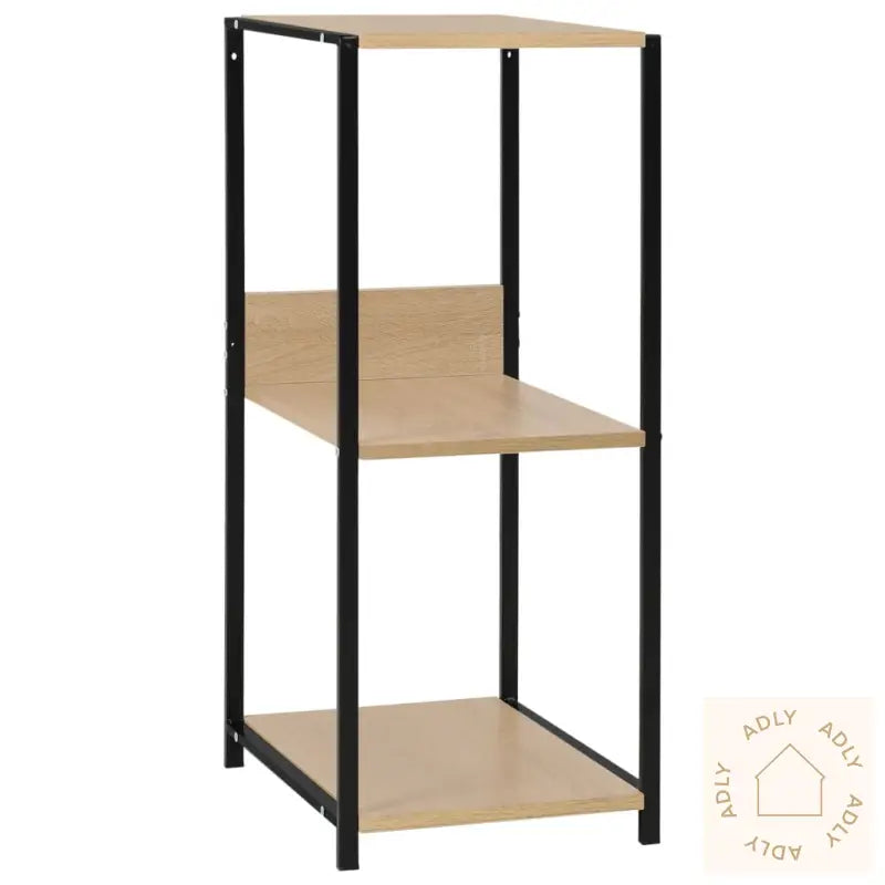 Liten Rett Bokhylle Svart Eik 33,5X39,6X79,7 Cm Konstruert Tre