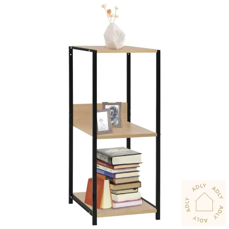 Liten Rett Bokhylle Svart Eik 33,5X39,6X79,7 Cm Konstruert Tre