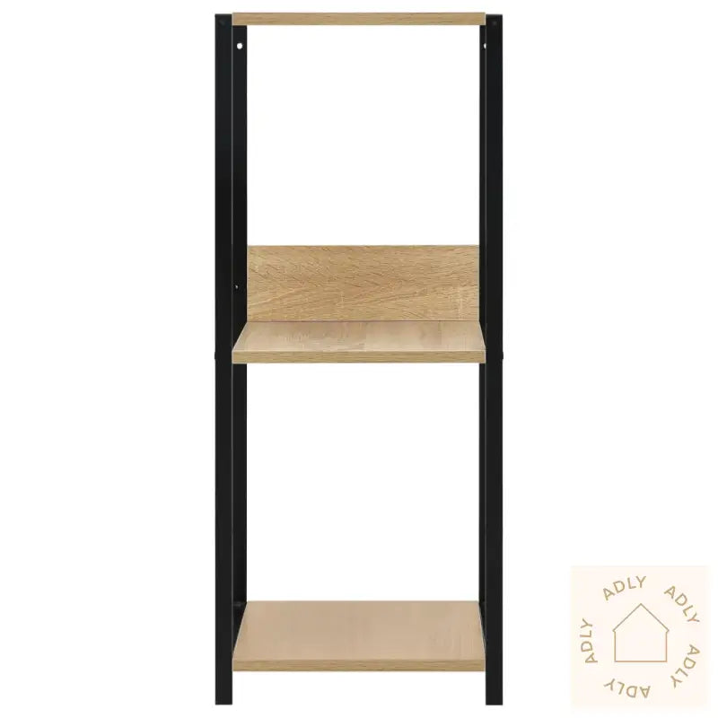 Liten Rett Bokhylle Svart Eik 33,5X39,6X79,7 Cm Konstruert Tre