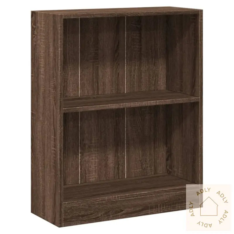 Bokhylle Brun Eik 60X24X76 Cm Konstruert Tre