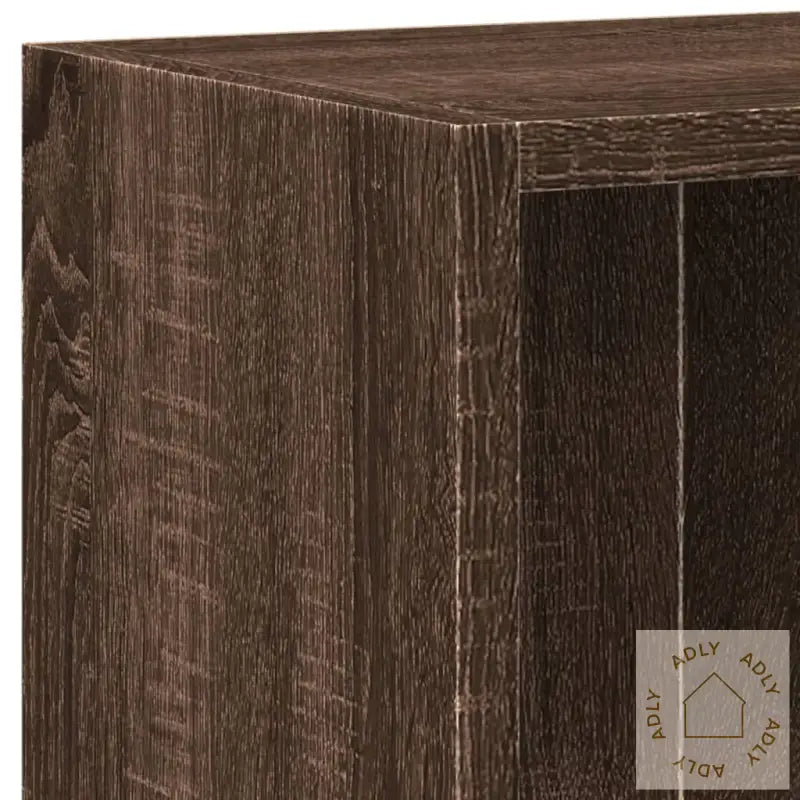 Bokhylle Brun Eik 60X24X76 Cm Konstruert Tre